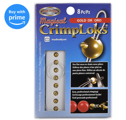 8 Pieces Gold Crimp Loks