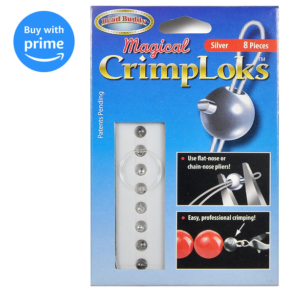 8 Pieces Silver Crimp Loks