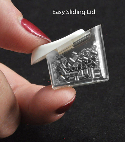 2mm Crimp Tubes For Jewelry Making Silver Color, 150 Pieces