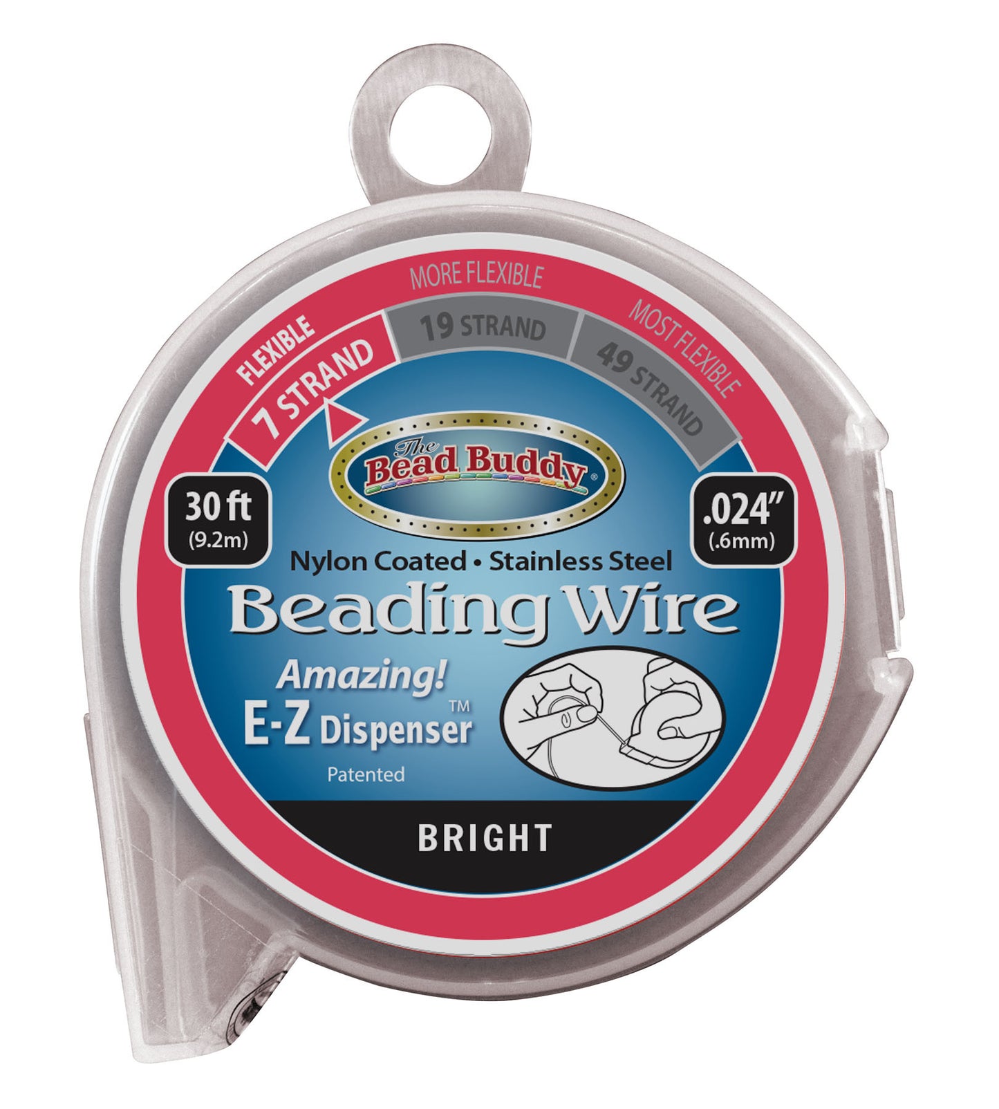 7 Strand Beading Wire, .024" Bright