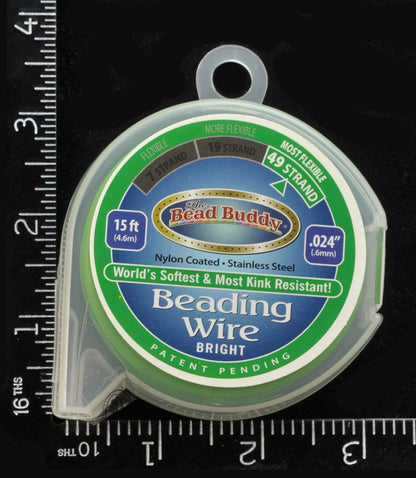 49 Strand Beading Wire, 15ft .024"