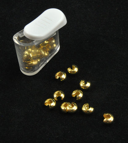 4mm Gold Crimp Covers