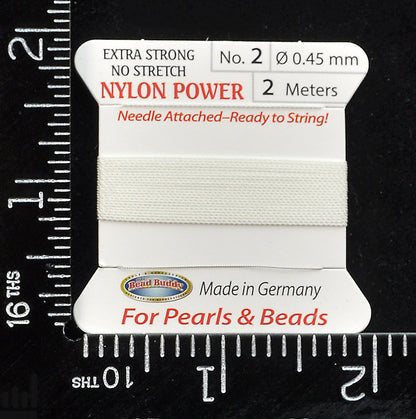 Nylon Bead Cord #2 White