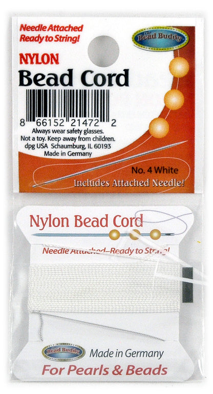 Nylon Bead Cord #4 White